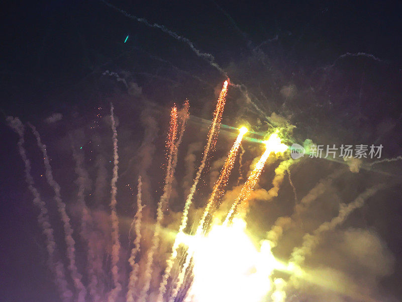 Fireworks explosion in New year eve